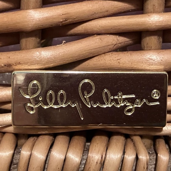 Lilly Pulitzer Wicker Wine Tote.  NWOT!! - Picture 2 of 11